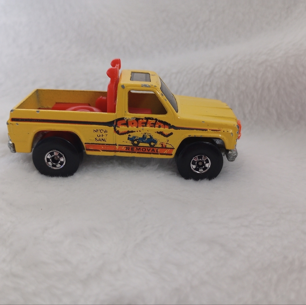 Vintage 1979 Hot Wheels Speedy Removal Yellow Truck Plow Hong Kong Blackwall VTG